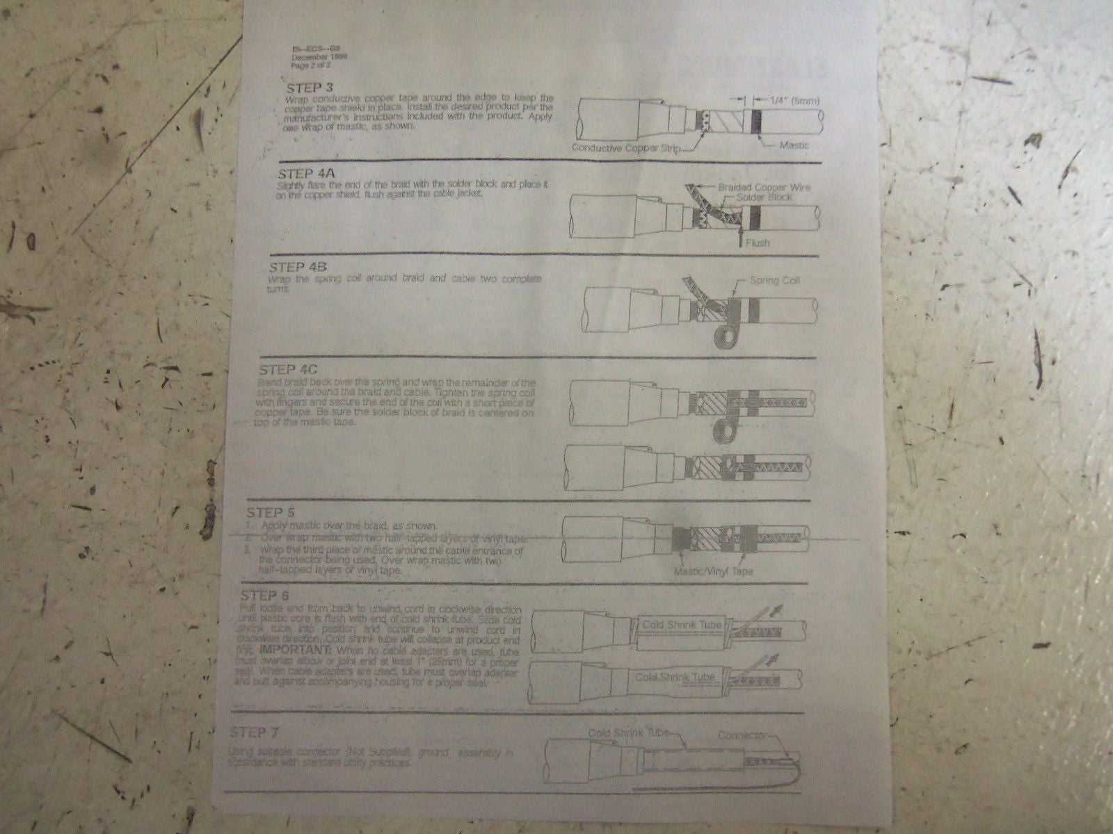 ELASTIMOLD ECS-G3 JACKETED CABLE GROUNDING AND SEALING KIT *NEW IN BOX*