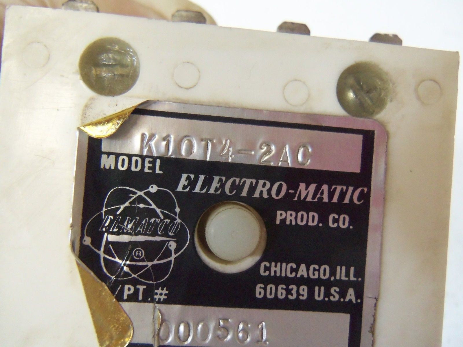 ELECTRO-MATIC CONTACTOR K10T4-2AC *USED*