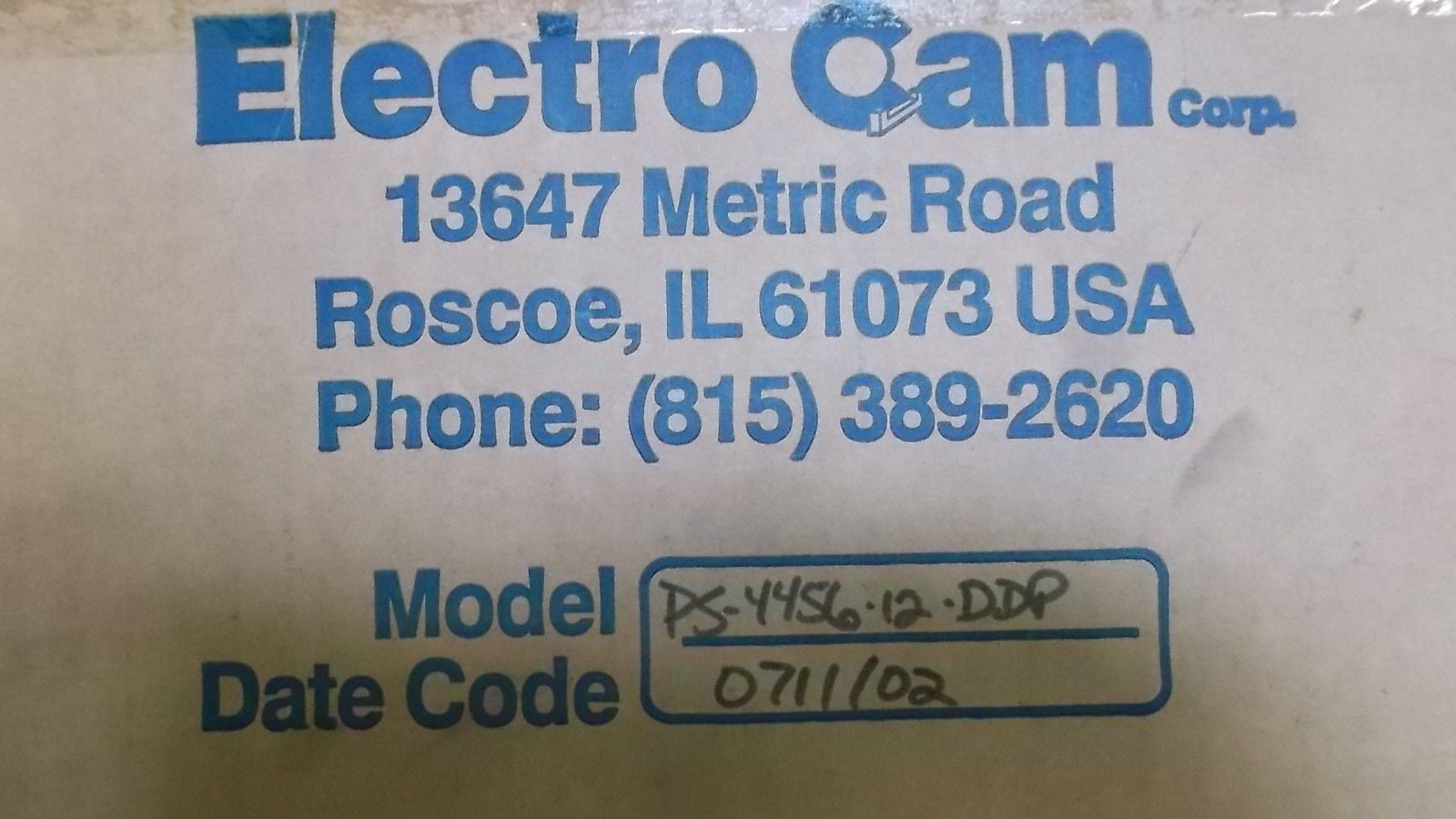 ELECTRO CAM PS-4456-12-DDP ENCODER *NEW IN BOX*
