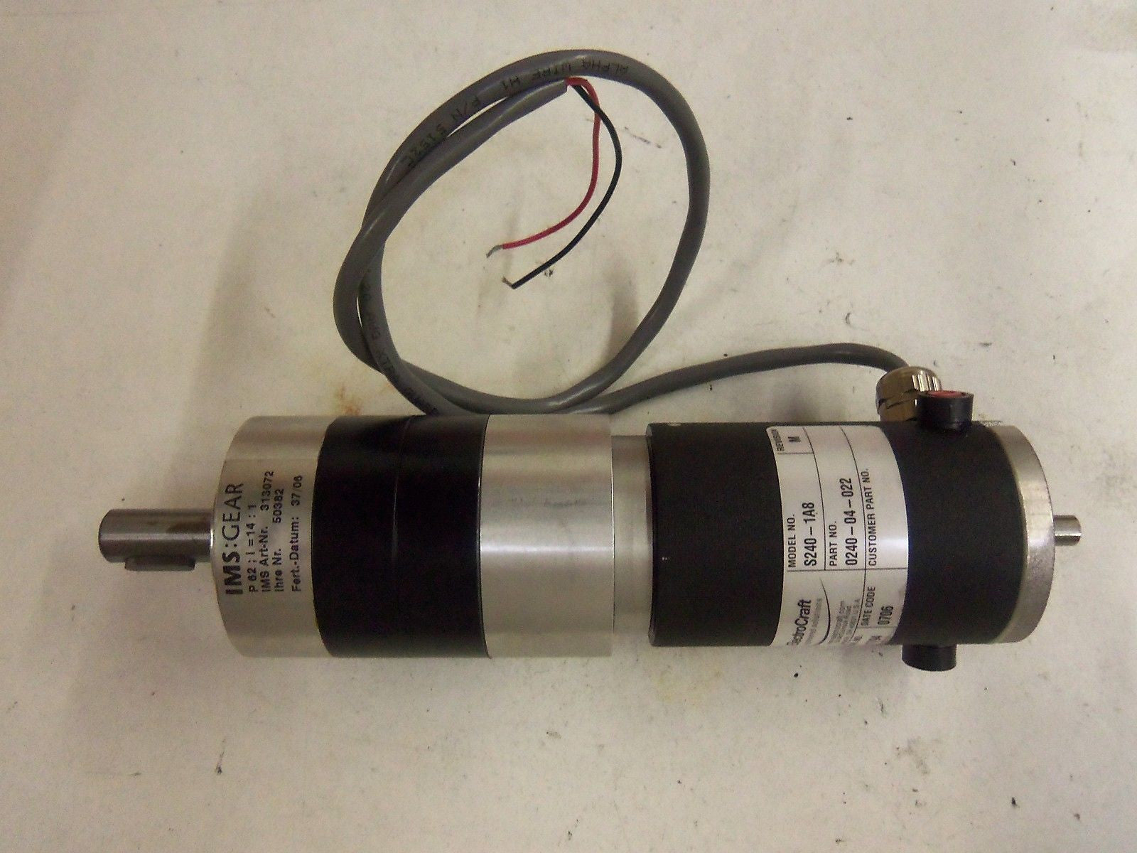 ELECTRO CRAFT S240-1A8 SERVO MOTOR 0240-04-022 *NEW NO BOX*