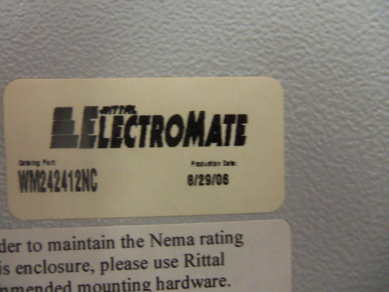 ELECTROMATE WM242412NC *USED*