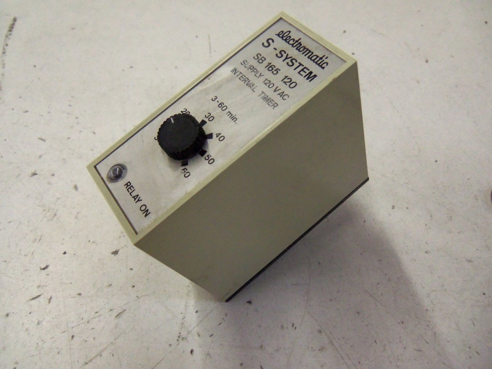 ELECTROMATIC S-SYSTEM SB 165 120 INTERNAL TIMER RELAY *USED*