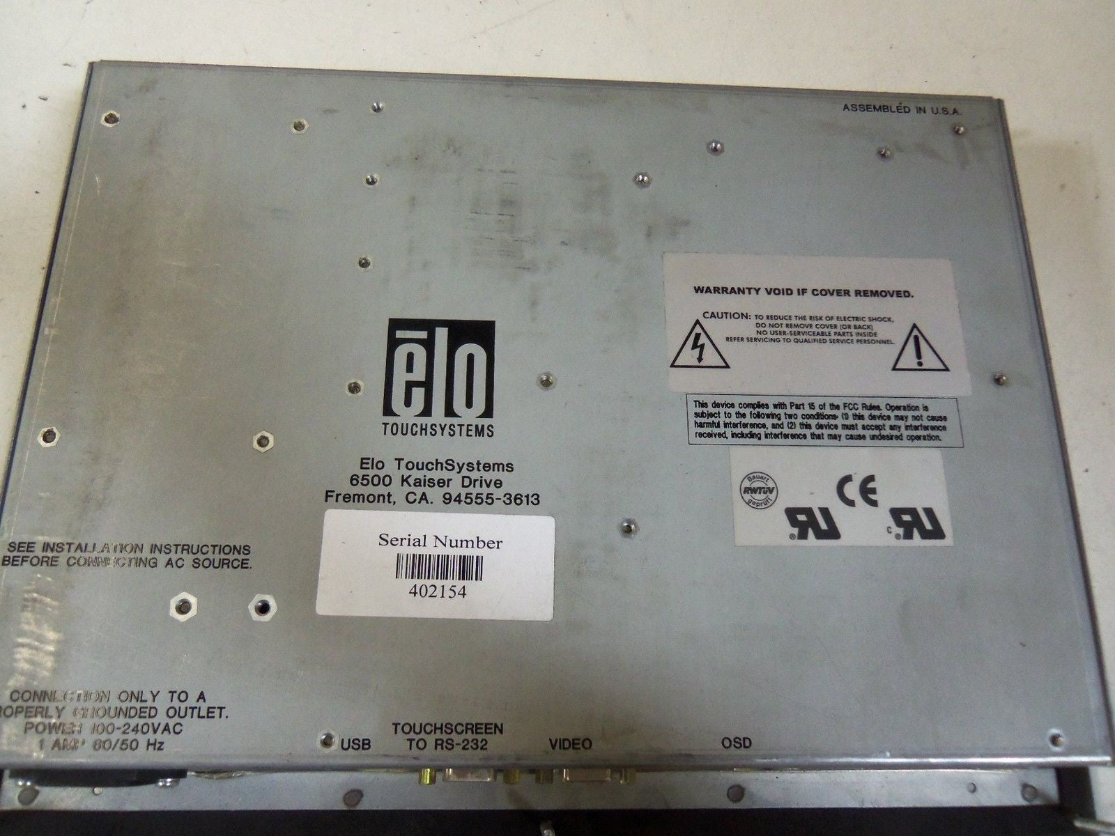 ELO TOUCH SYSTEMS *USED*