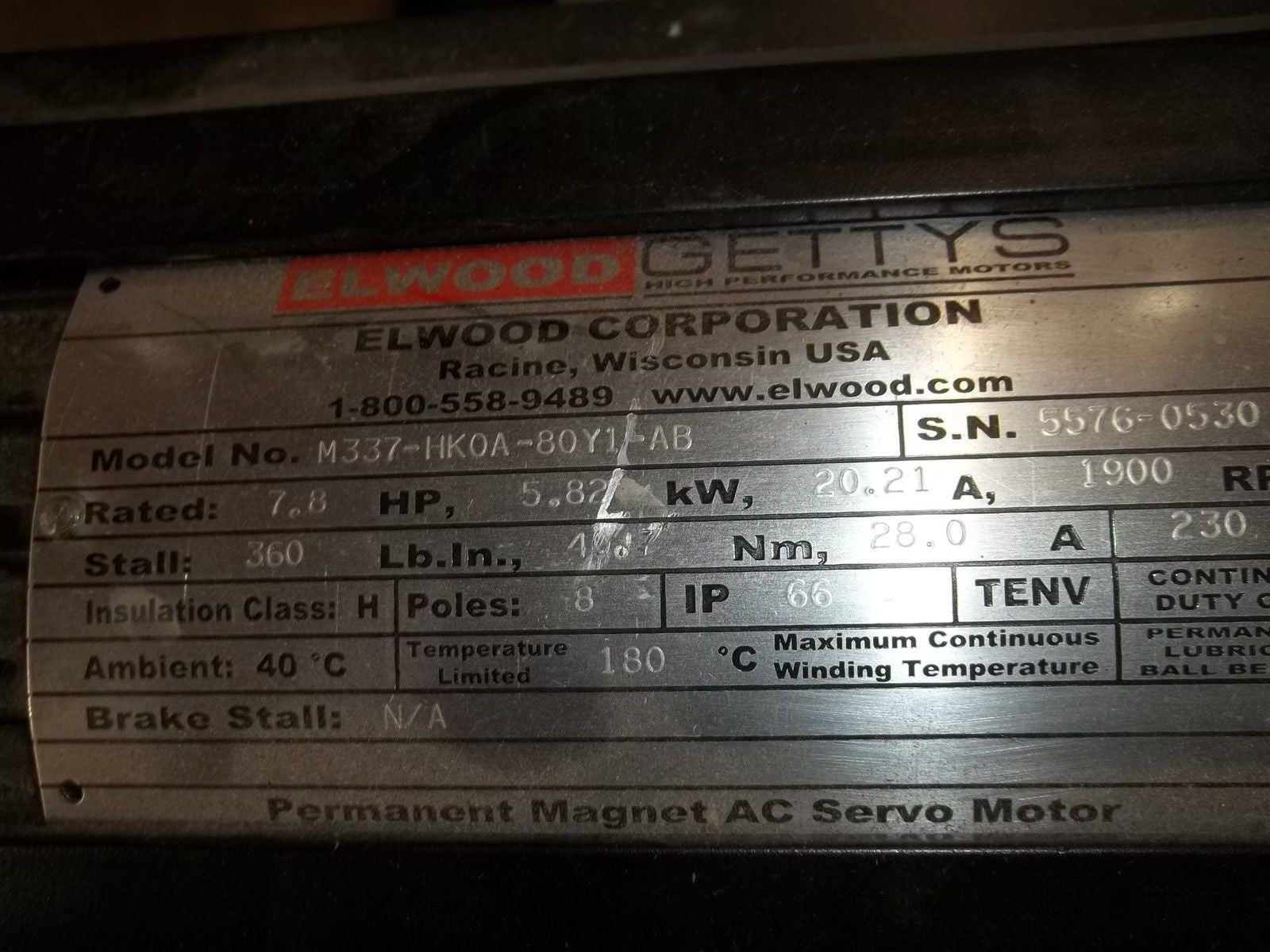 ELWOOD GETTYS M337-HK0A-80Y1-AB *USED*