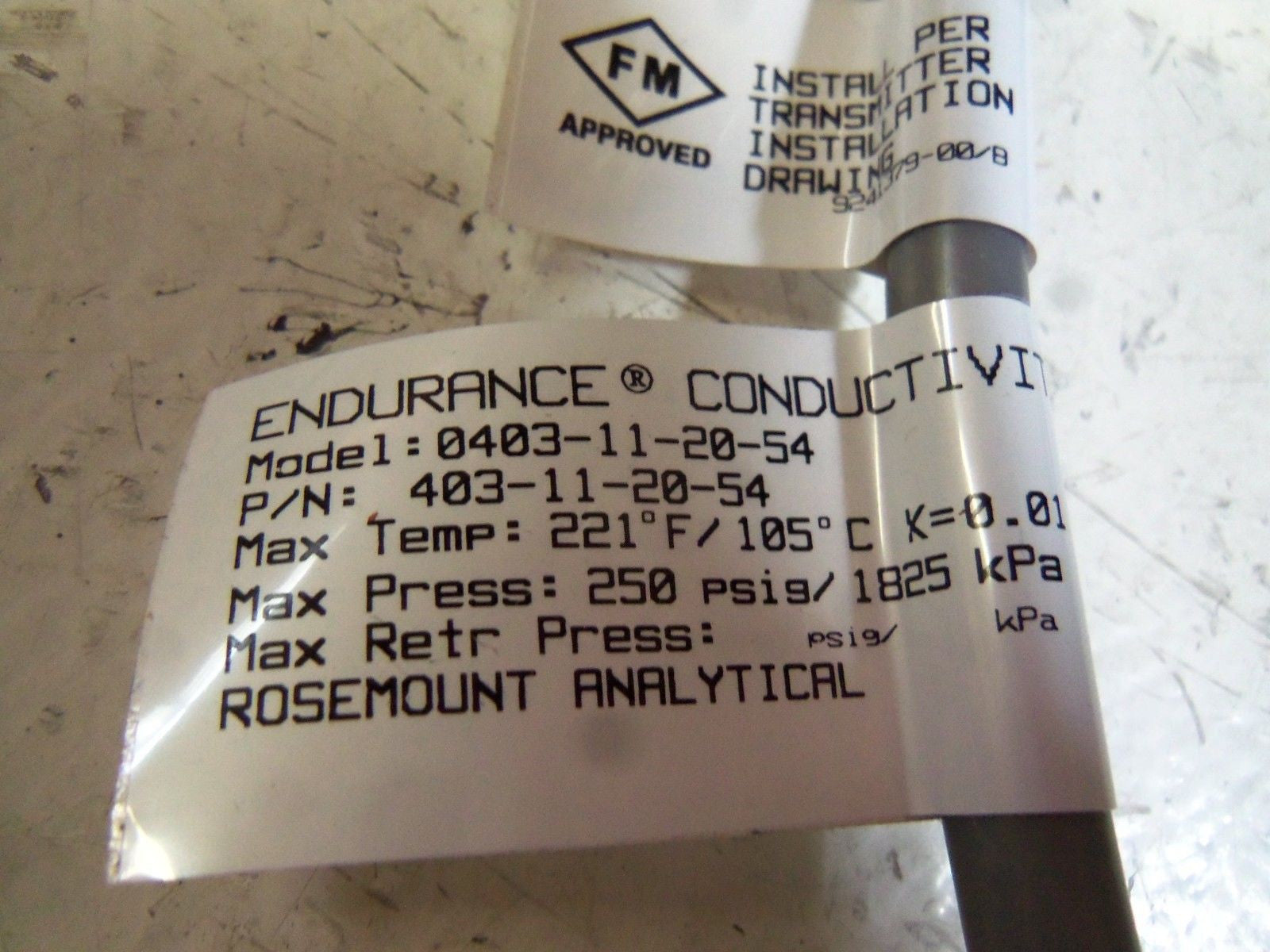 ROSEMOUNT 403-11-20-54 PROBE *NEW IN BOX*