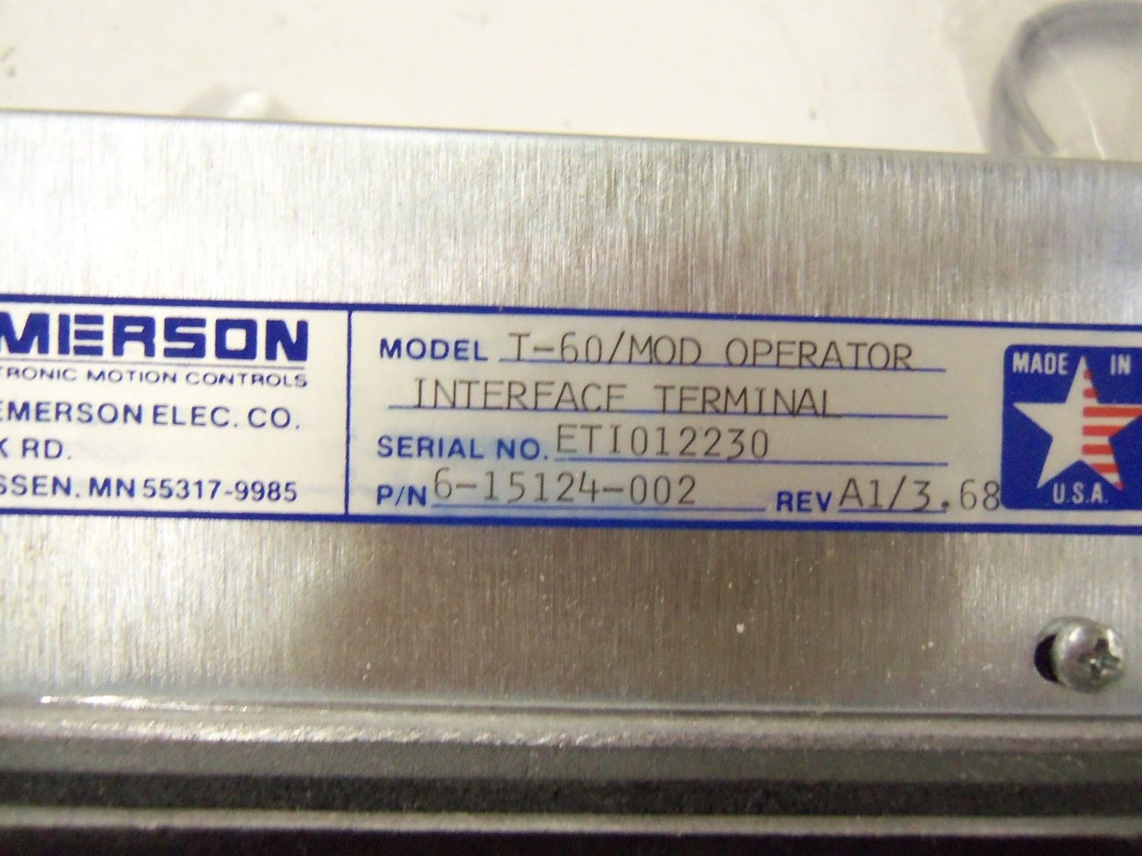 EMERSON 6-15124-002 *NEW IN BOX*