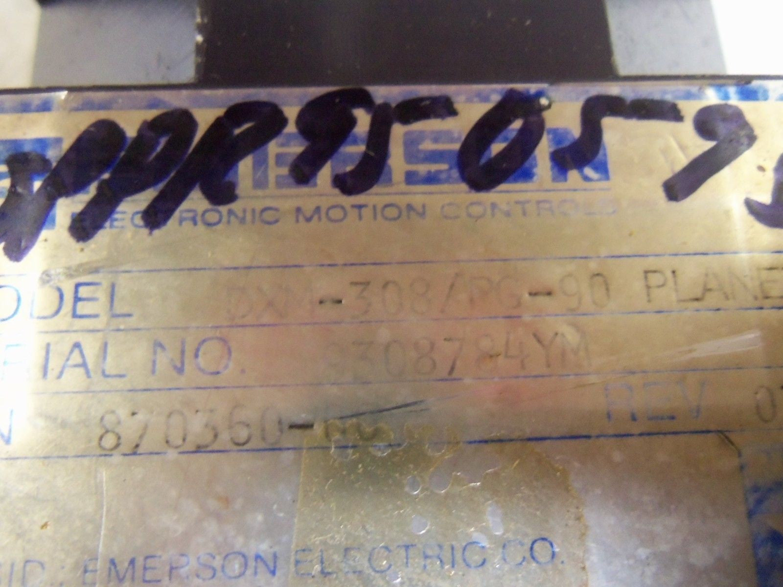 EMERSON DXM-308/PG-90 SERVO MOTOR *USED*