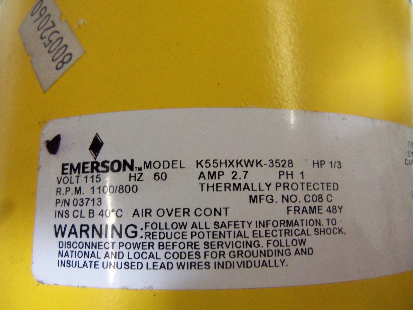 EMERSON K55HXKWK-3528 MOTOR *NEW NO BOX*