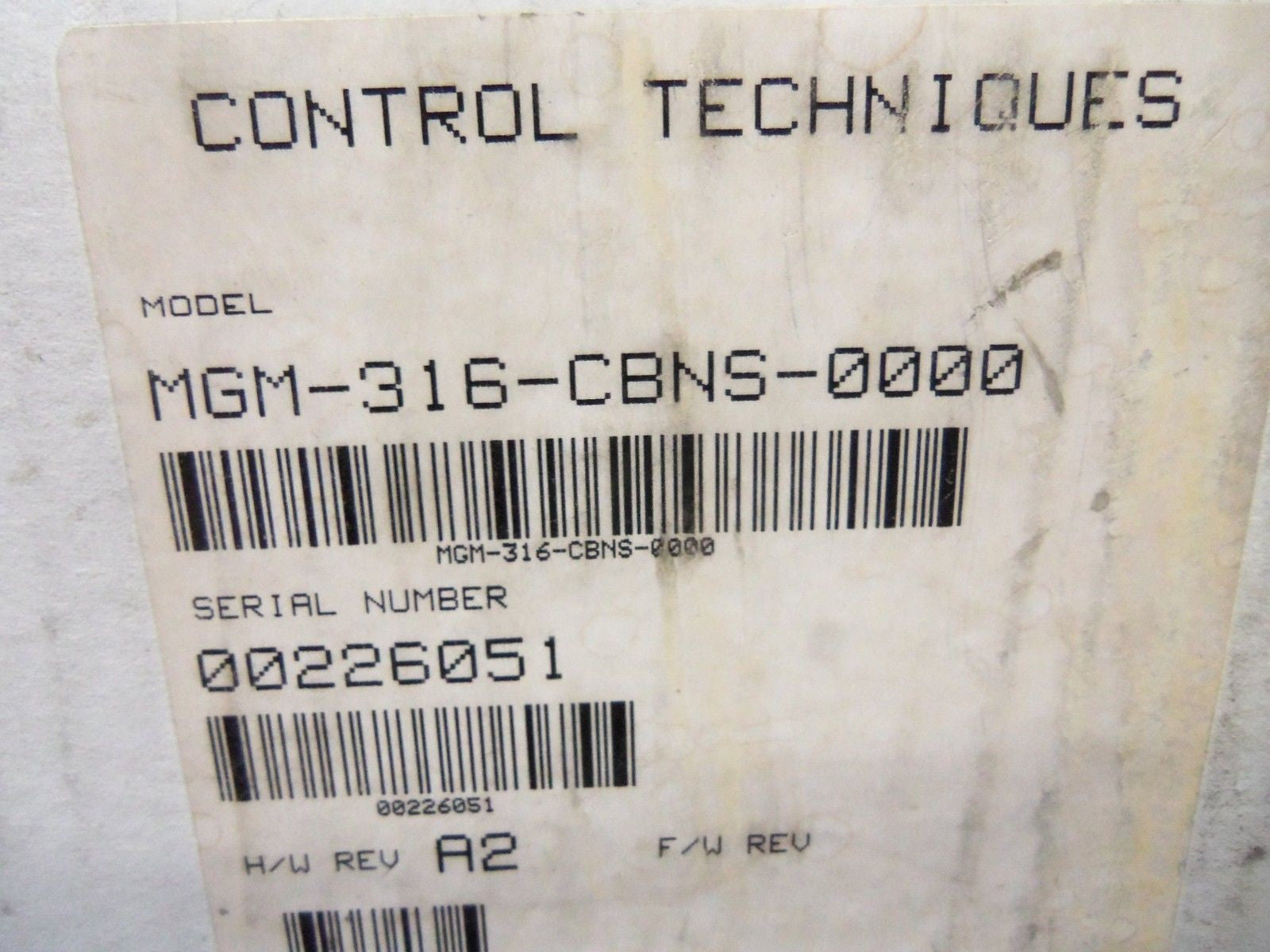 EMERSON MGM-316-CBNS-0000 SERVO MOTOR *NEW IN BOX*