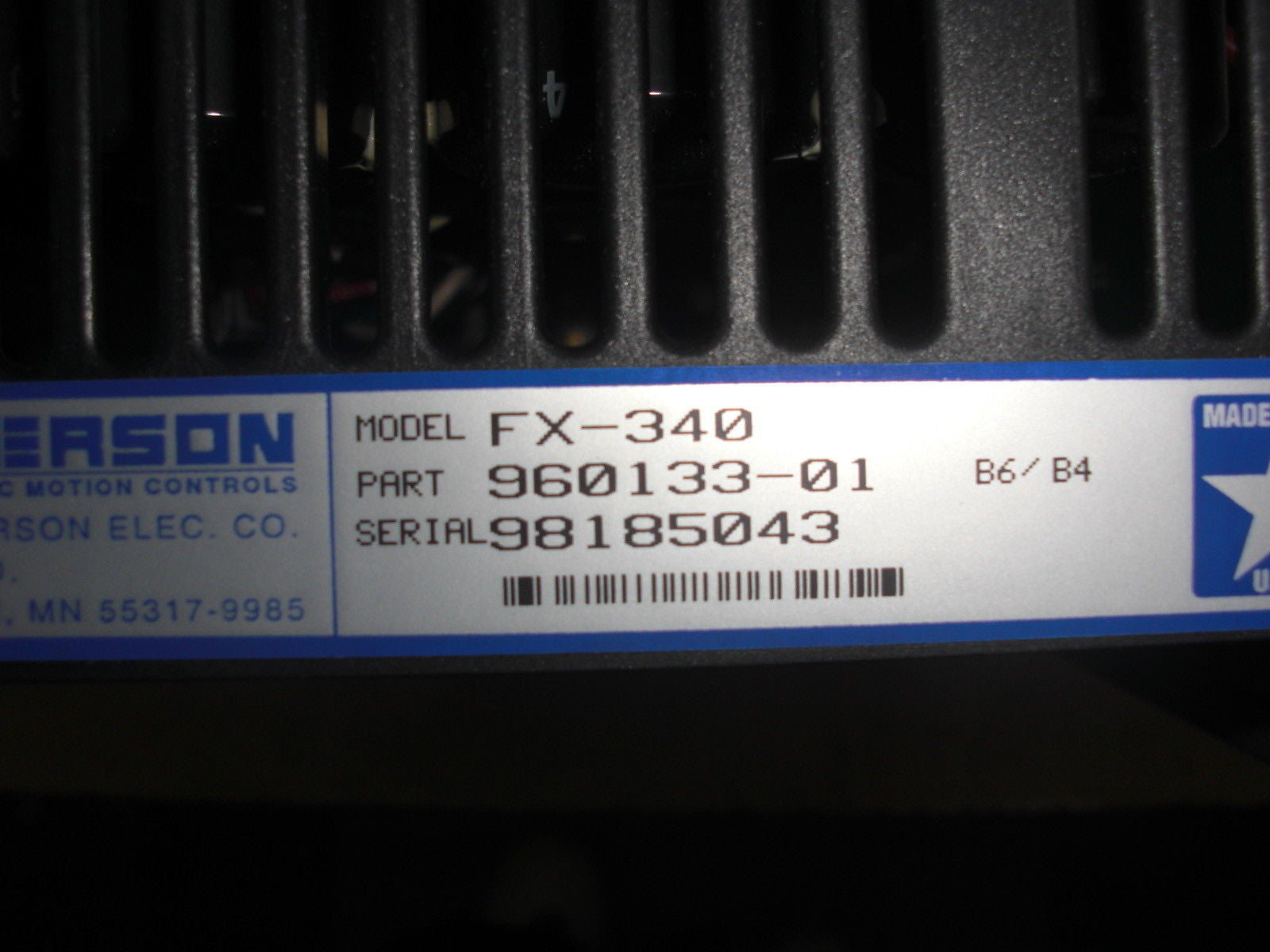 EMERSON MOTION CONTROL FX-340 960133-01 *USED*