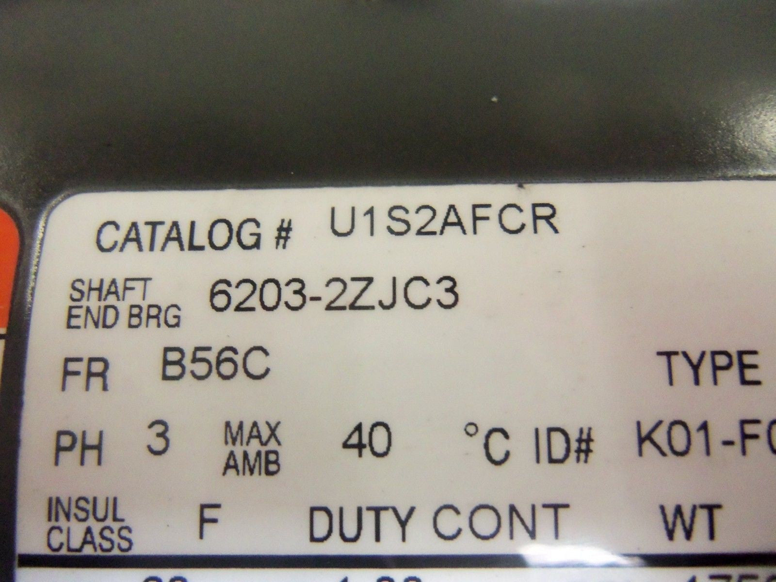 EMERSON U1S2AFCR MOTOR *USED*