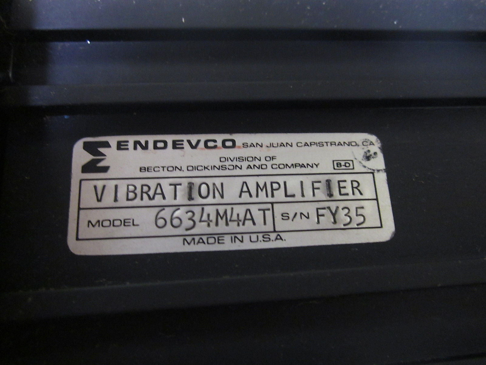 ENDEVO 6634M4AT VIBRATION AMPLIFIER *USED*
