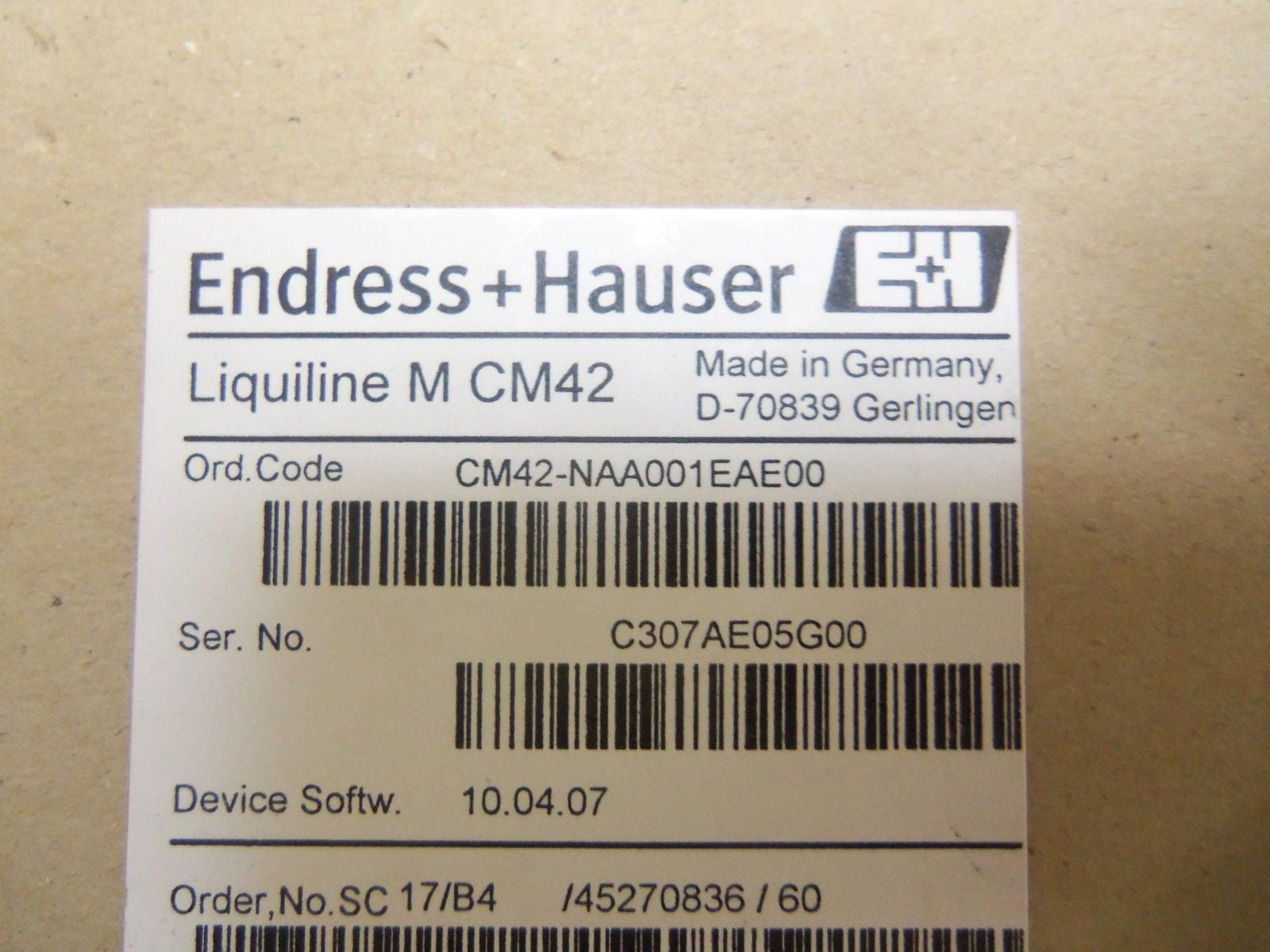 ENDRESS+HAUSER LIQUILINE M CM42-NAA001EAE00 TRANSMITTER *NEW IN BOX*