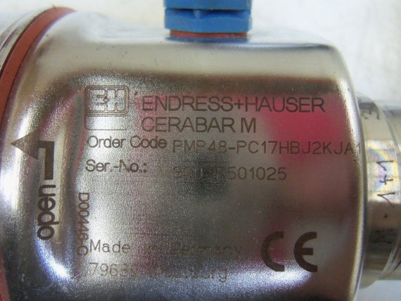 ENDRESS+HAUSER CERABAR M PMP48-PC17HBJ2KJA1 PRESSURE TRANSMITTER *USED*