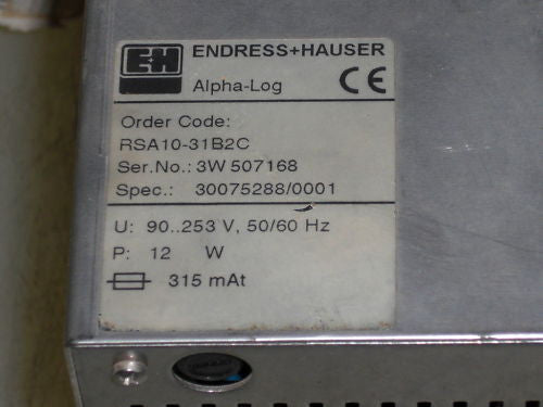 ENDRESS+HAUSER ALPHA-LOG RSA10-31B2C CHART RECORDER 30075288/0001 *NEW NO BOX*