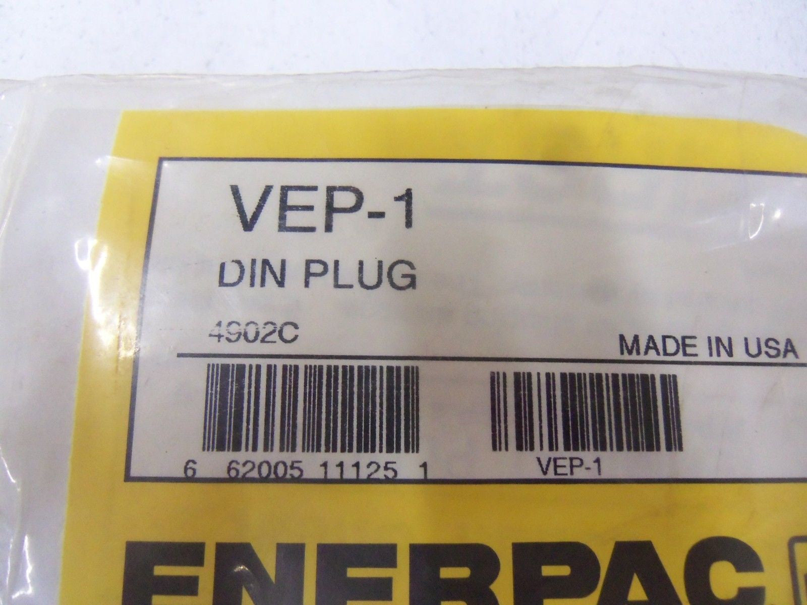 ENERPAC DIN PLUG VEP-1 *NEW IN FACTORY BAG*
