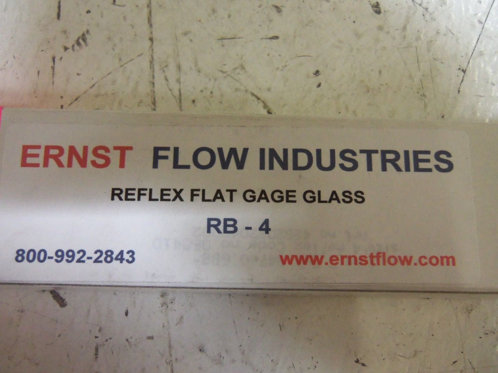ERNST RB-4 FLAT GAUGE GLASS REFLEX GROOVED *NEW IN BOX*