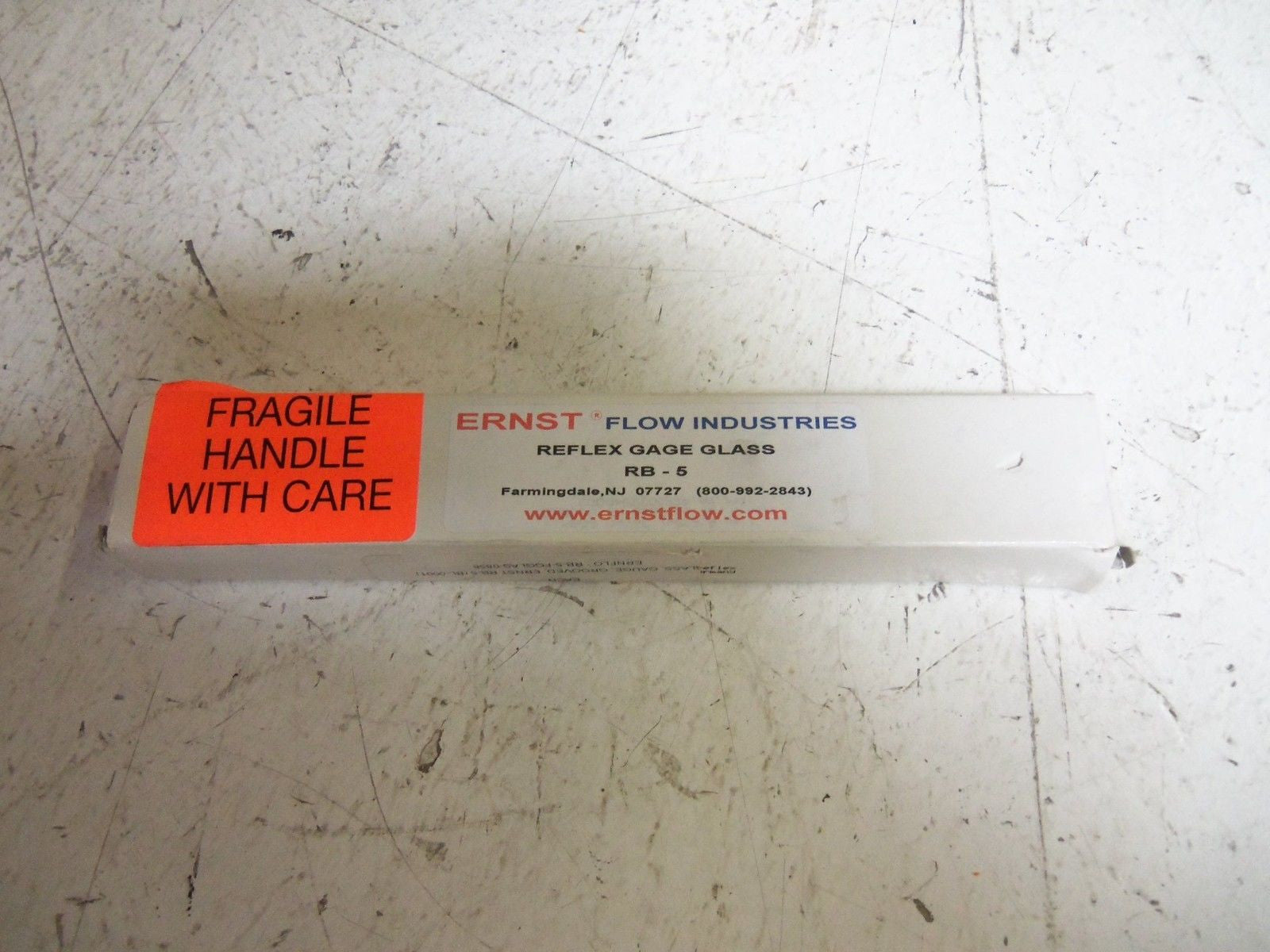 ERNST RB-5 FLAT GAUGE GLASS REFLEX GROOVED *NEW IN BOX*