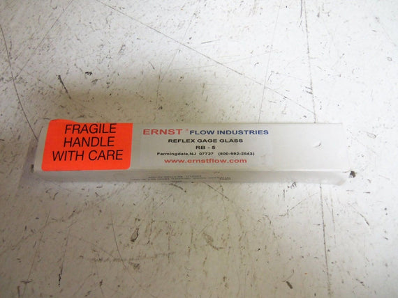 ERNST RB-5 FLAT GAUGE GLASS REFLEX GROOVED *NEW IN BOX*