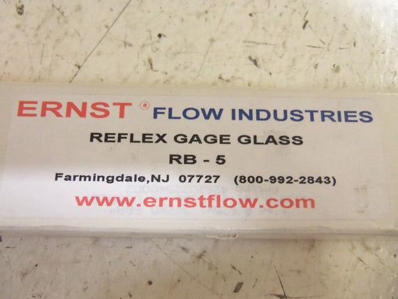 ERNST RB-5 FLAT GAUGE GLASS REFLEX GROOVED *NEW IN BOX*