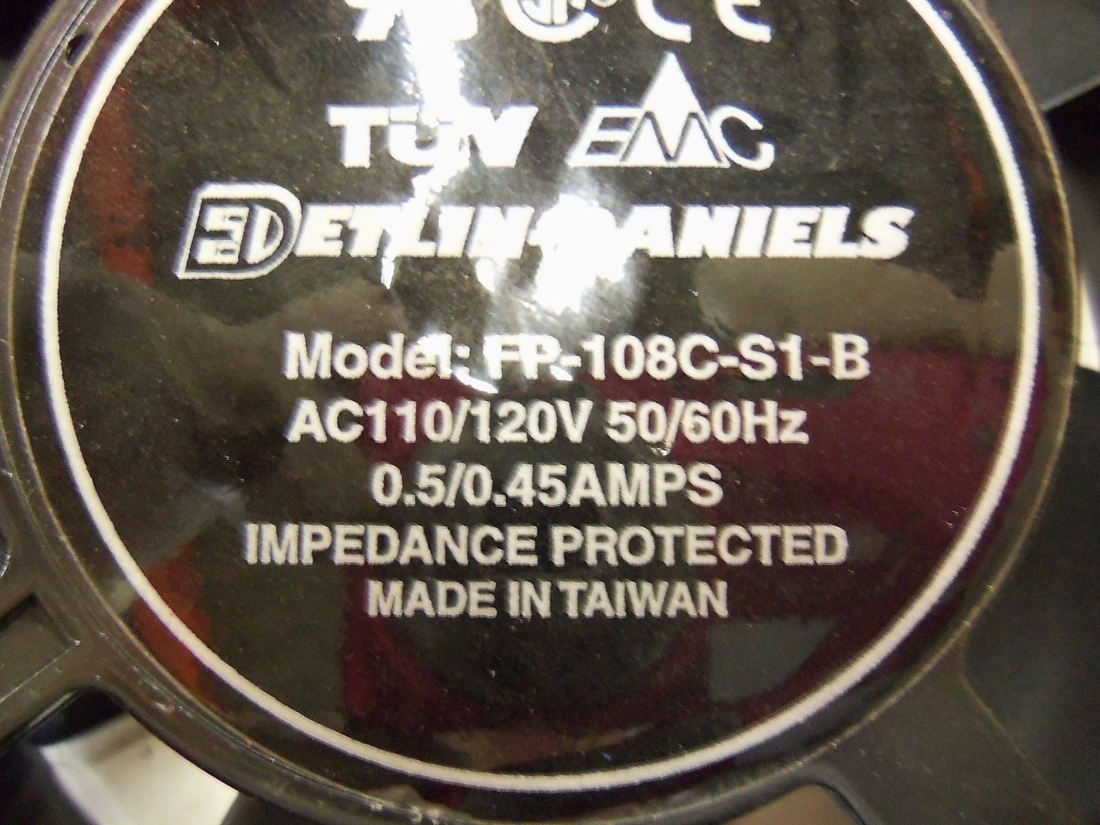 ETLIN-DANIELS FP-108C-S1-B FAN *USED*