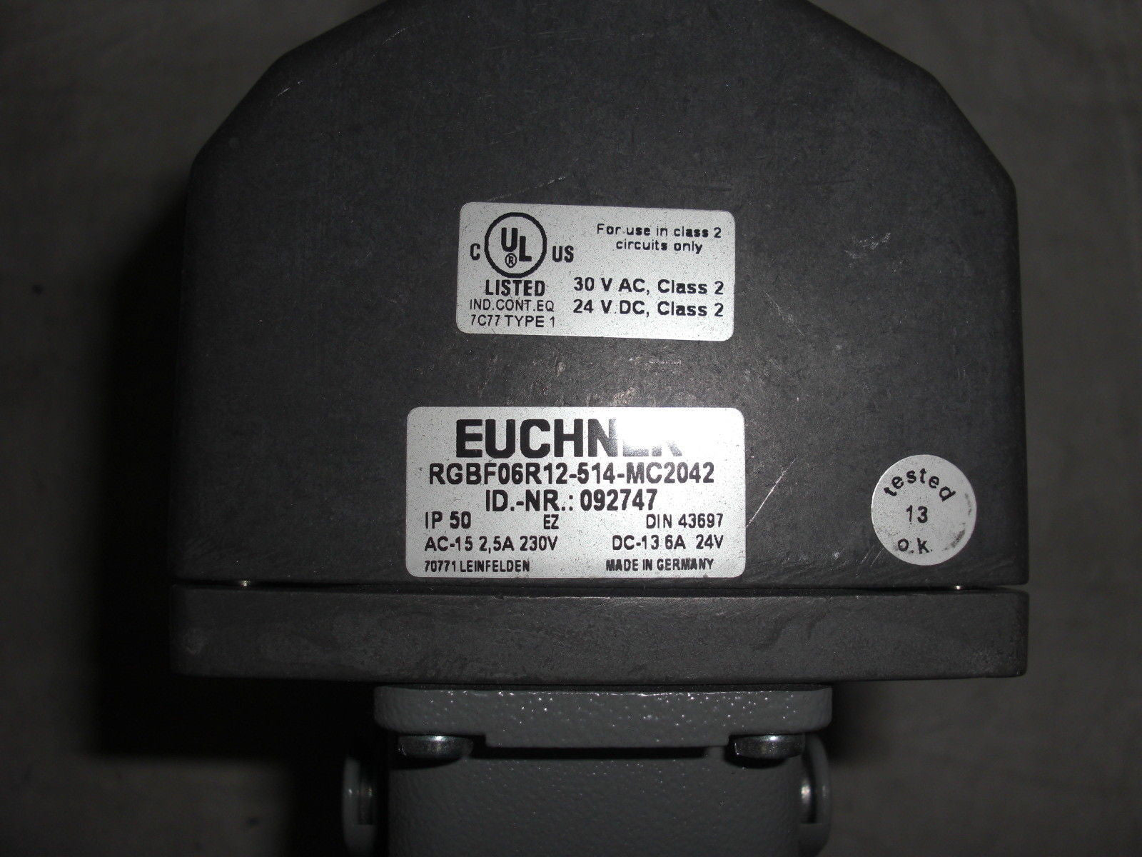 EUCHNER RGBF06R12-514-MC2042 *USED*