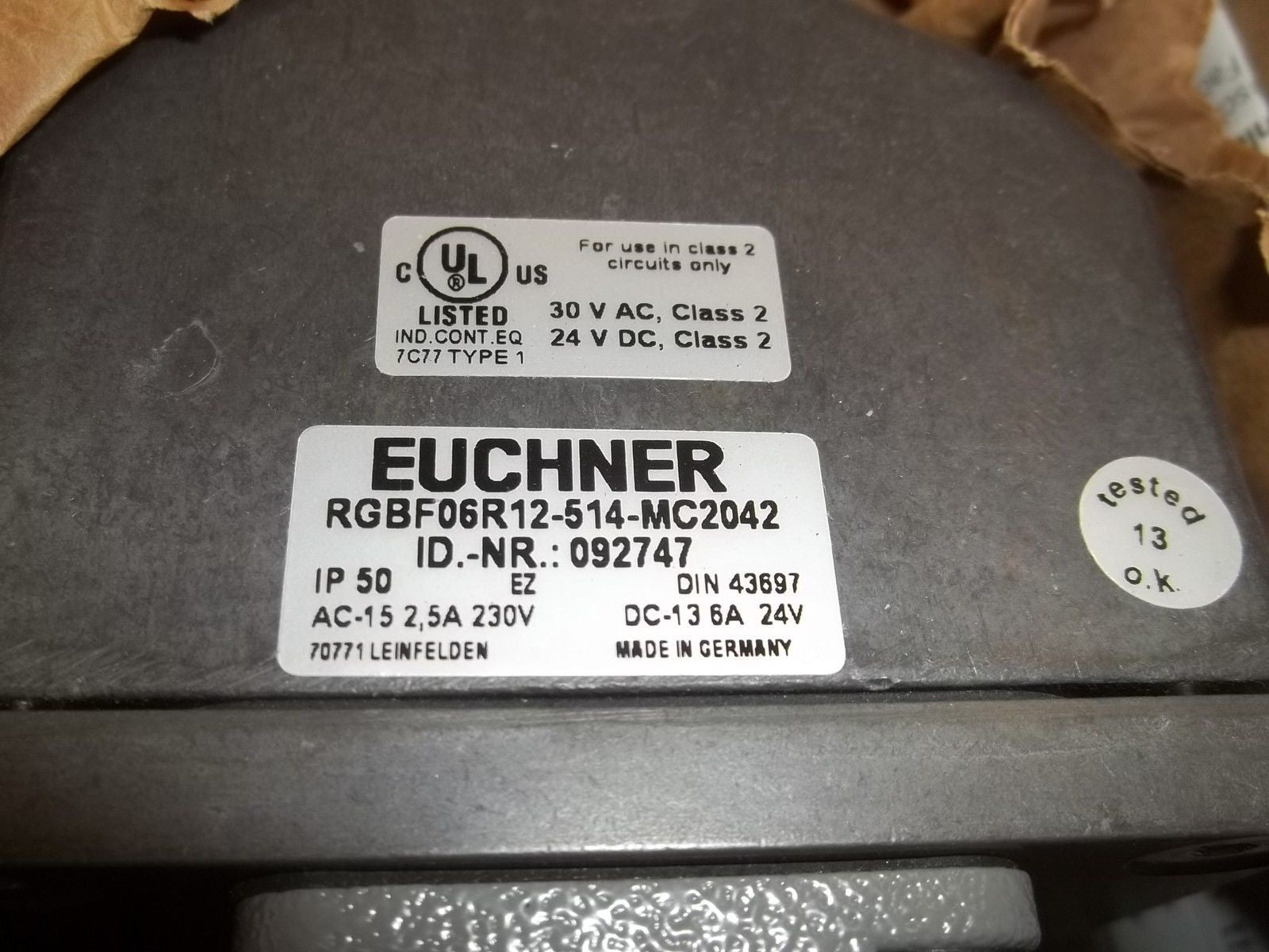 EUCHNER RGBF06R12-514-MC2042 *NEW*