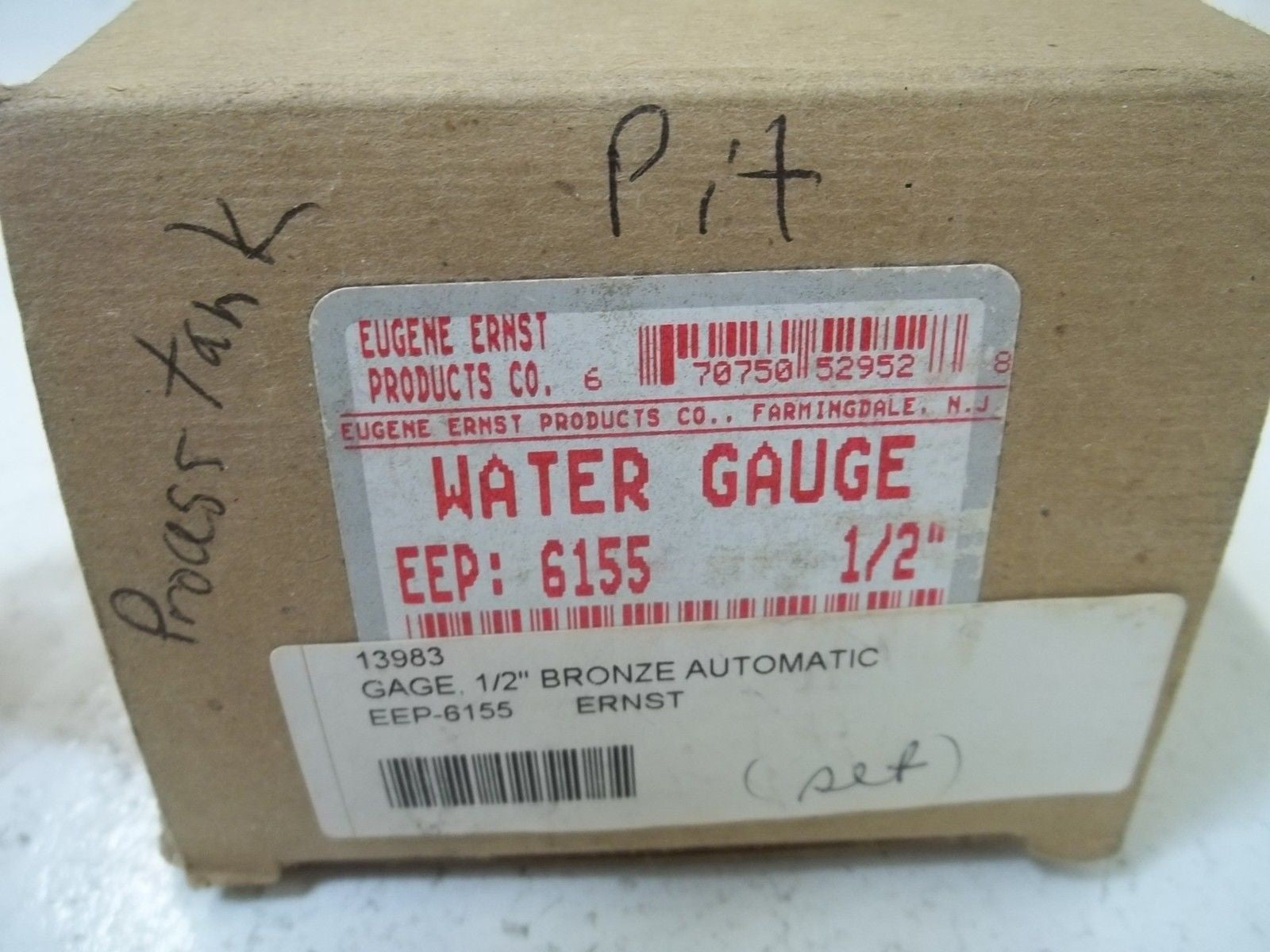 EUGENE ERNST EEP-615 1/2" WATER GAUGE *NEW IN BOX*