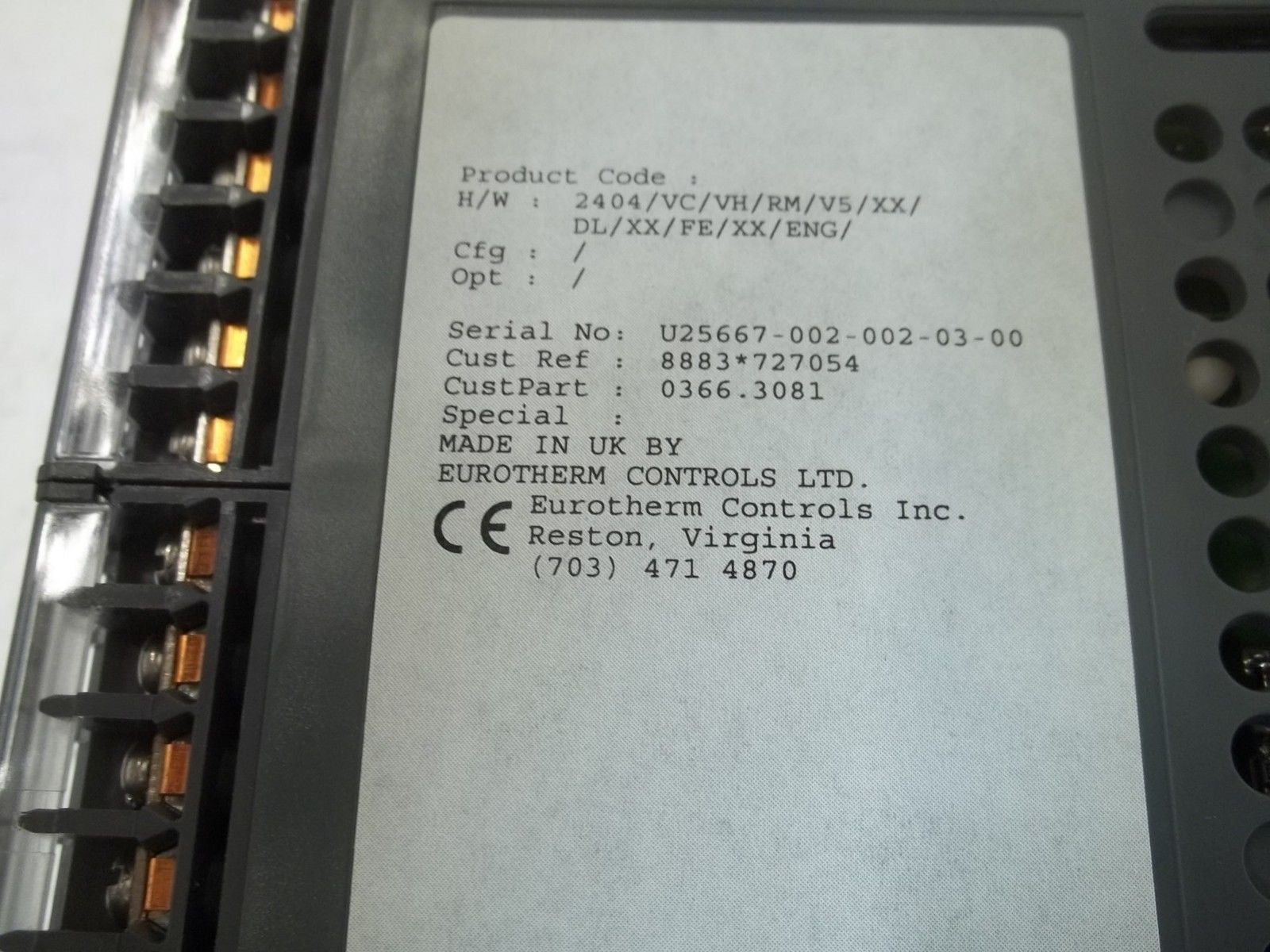 EUROTHERM 2404/VC/VH/RM/V5/XX/DL/XX/FE/XX/ENG/ *NEW IN BOX