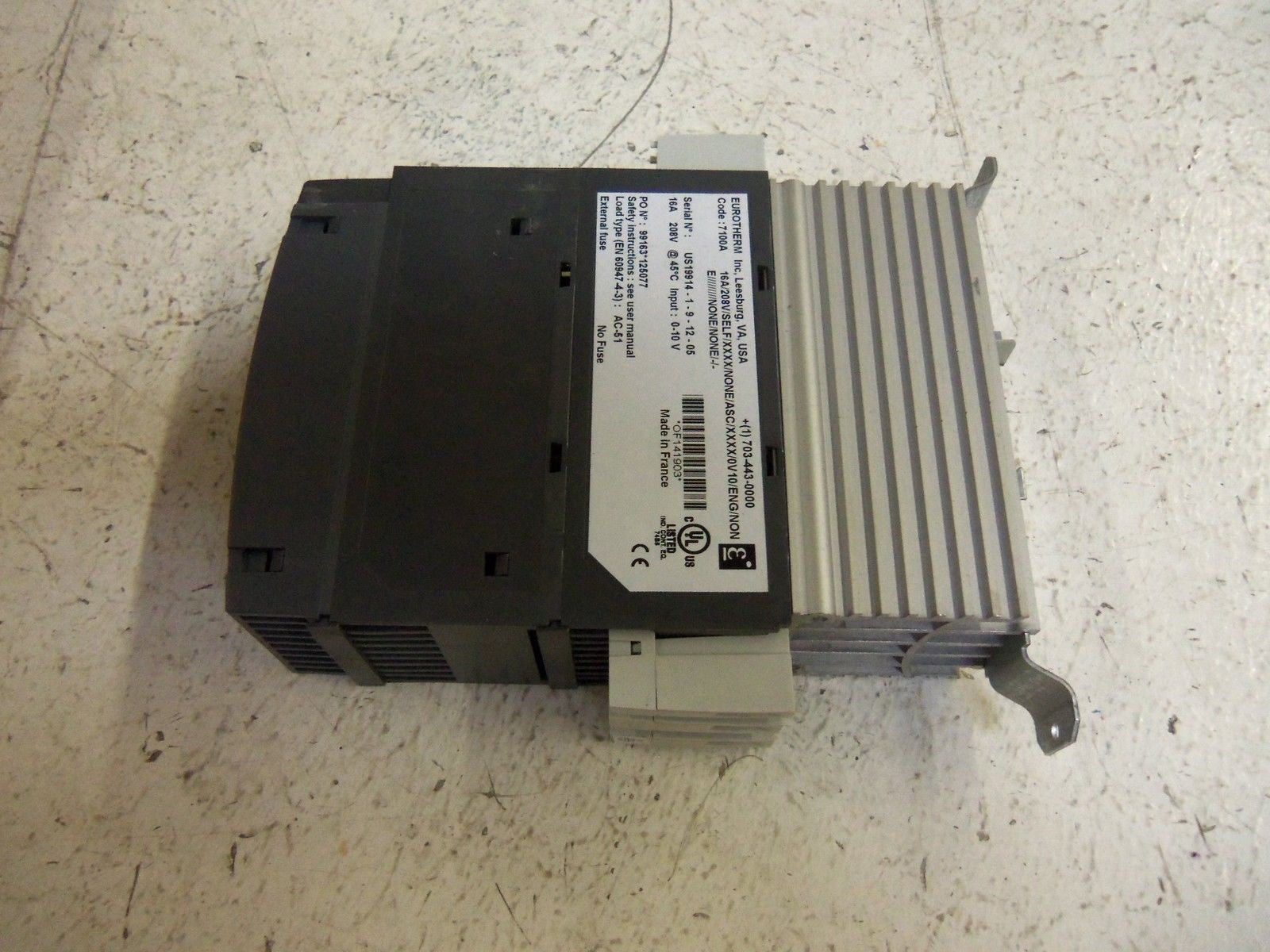 EUROTHERM 7100A 16A/208V/SELF/XXXX/NONE/ASC/XXXX/0V10/ENG/NONE/////////NONE/NONE