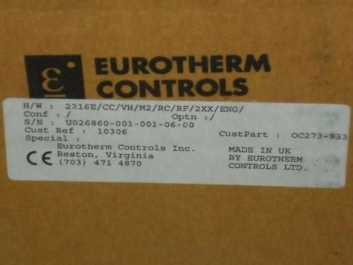 EUROTHERM CONTROLS 2216E/CC/VH/M2/RC/RF/2XX/ENG *NEW IN BOX*
