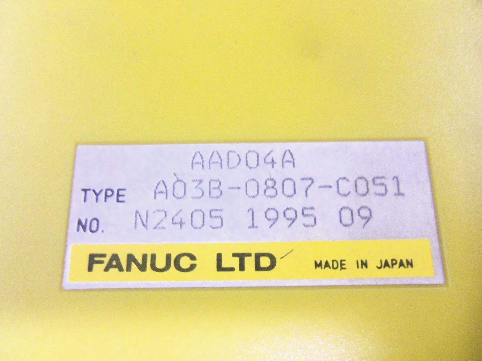 FANUC A03B-0807-C051 I/O MODULE (AS PICTURED) *USED*