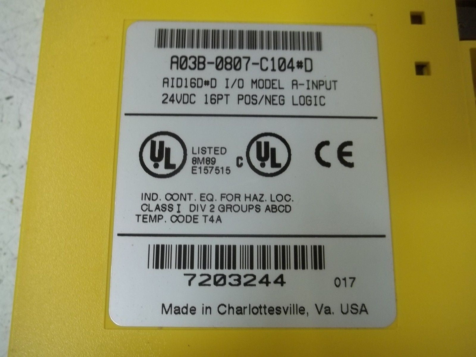 FANUC A03B-0807-C104#D I/O MODEL *NEW NO BOX*