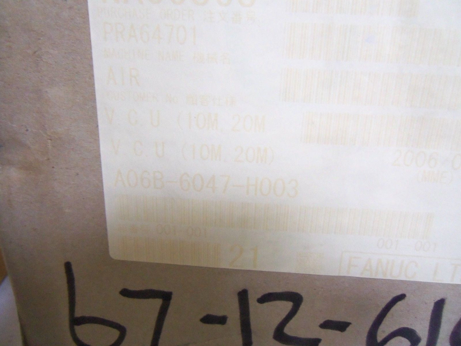 FANUC A06B-6047-H003 VELOCITY CONTROL UNIT *NEW IN BOX*