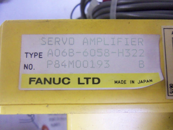 FANUC A06B-6058-H332 SERVO AMPLIFIER (AS PICTURED) MISSING BOARD *USED*