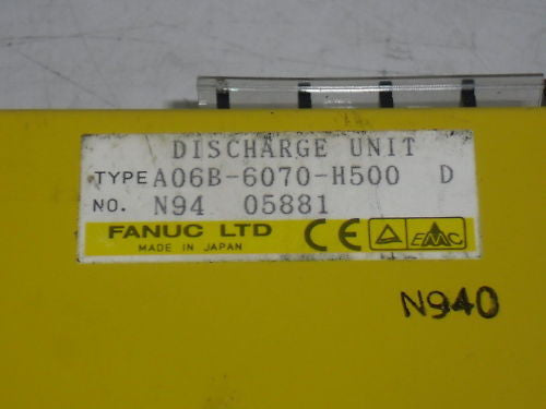FANUC DISCHARGE UNIT A06B-6070-H500 *USED*
