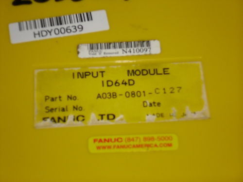 FANUC INPUT MODULE A03B-0801-C127 *USED*