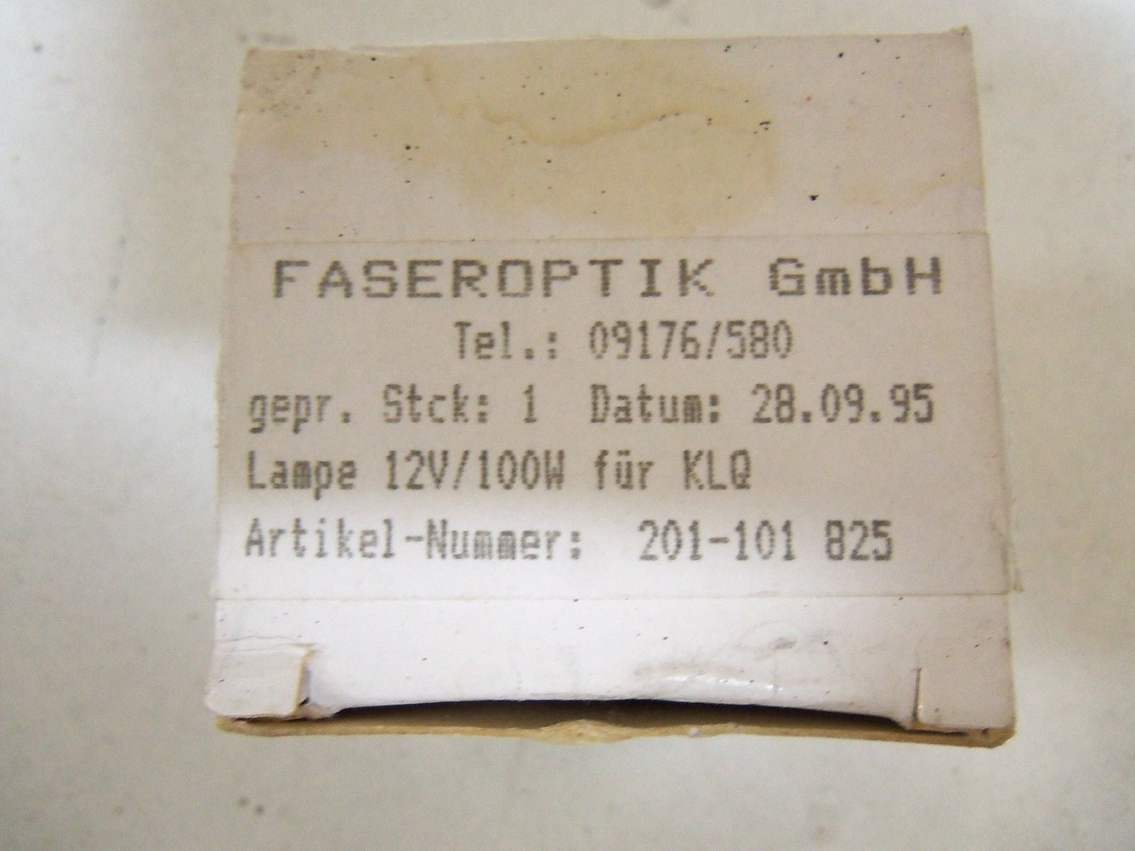 FASEROFTIK 201-101 825 *NEW IN BOX*