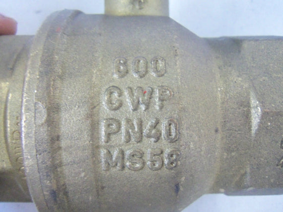 FASTENAL 600-CWP-PN40-MS58 BALL VALVE 1-1/2" *NEW NO BOX*