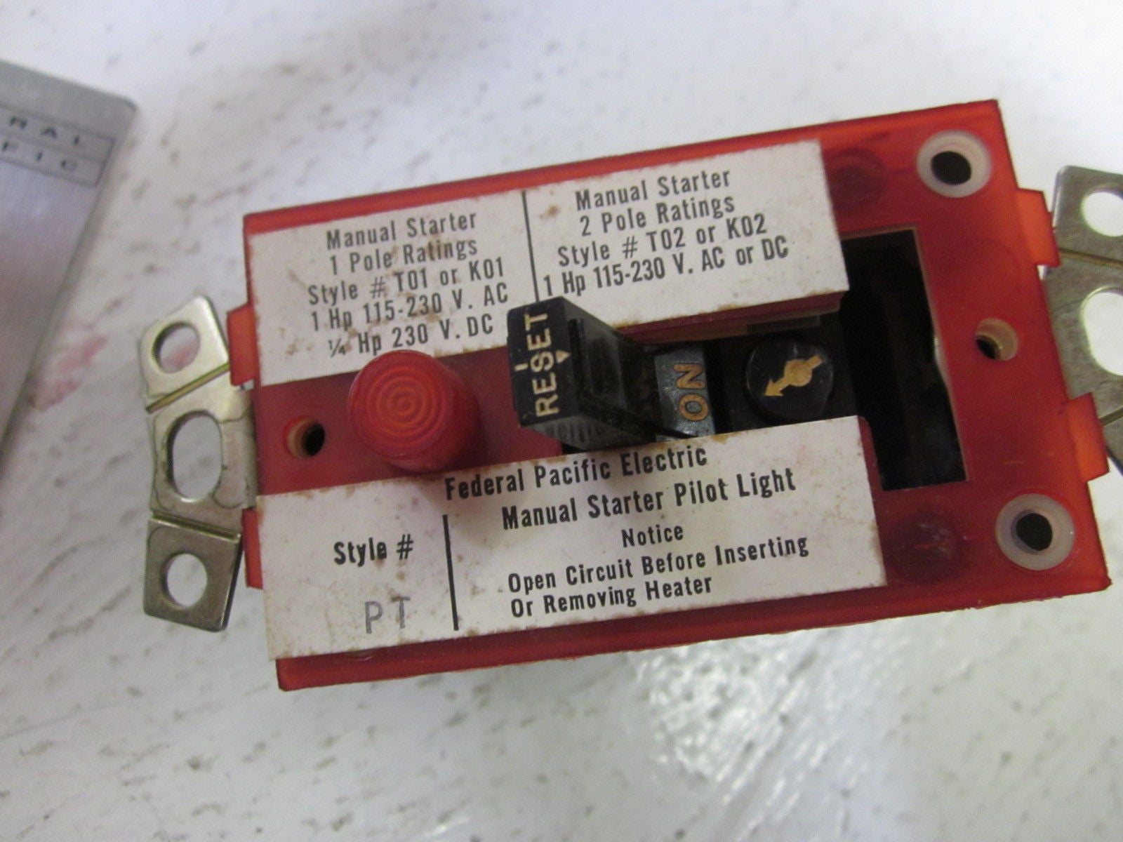 FEDERAL PACIFIC T01SN1P STARTER *NEW NO BOX*