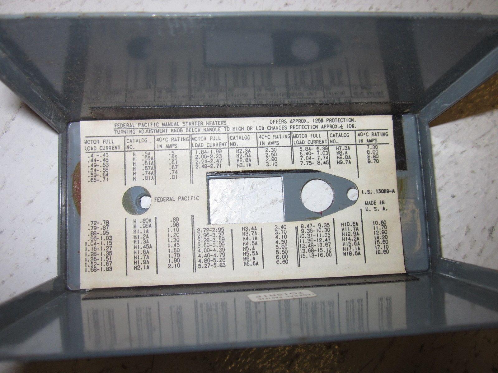 FEDERAL PACIFIC T01SN1P STARTER *NEW NO BOX*