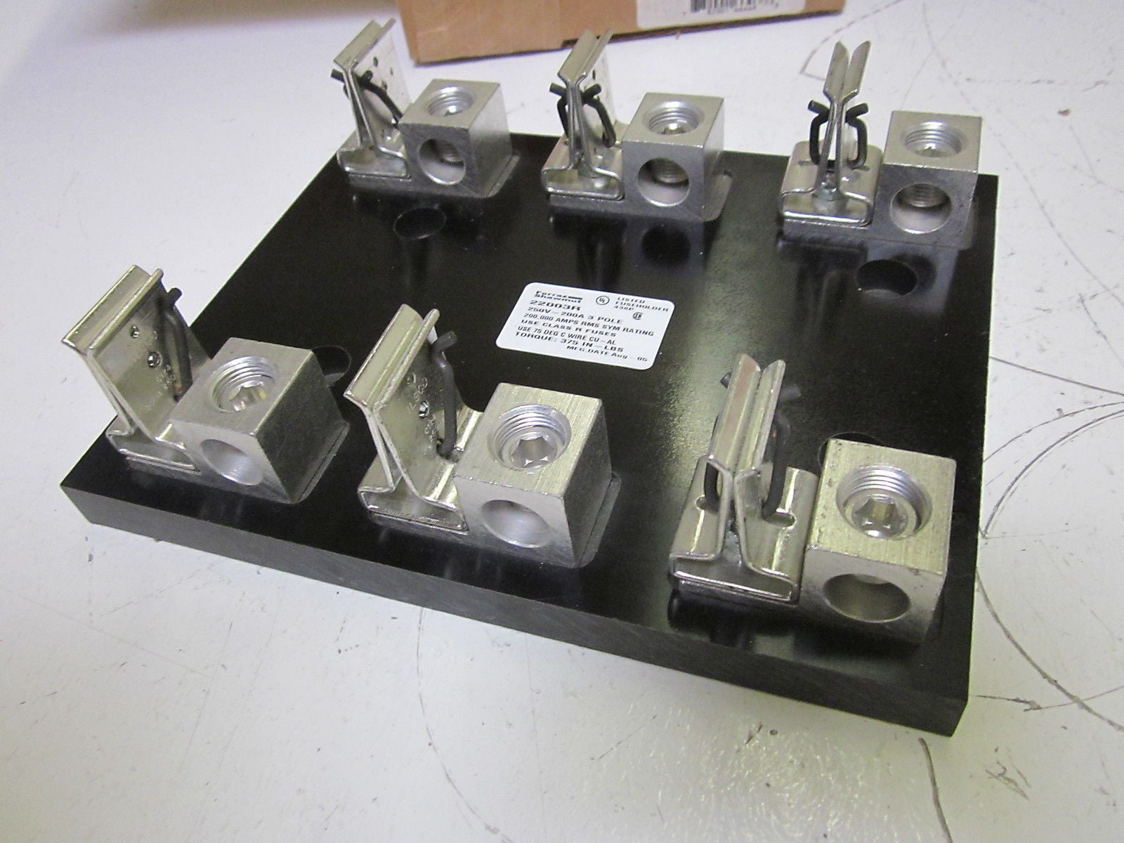 FERRAZ SHAWMUT 22003R FUSE BLOCK 200A 250V  *NEW IN BOX*