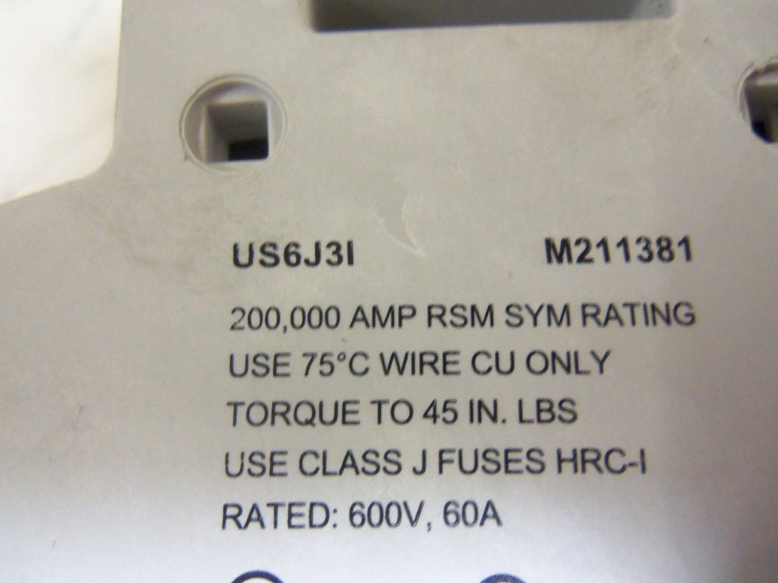 FERRAZ SHAWMUT US6J3I FUSE HOLDER *USED*