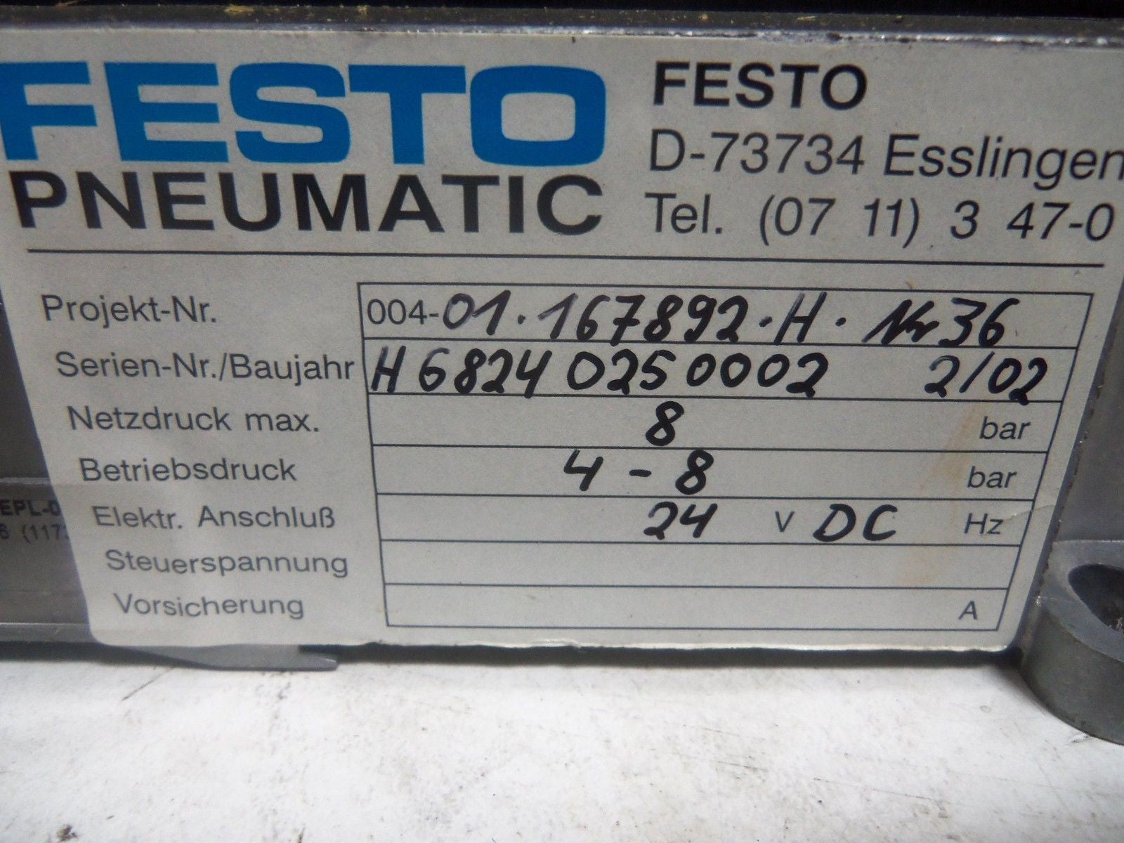 FESTO 004-01-167892-H-NW36 NSNP