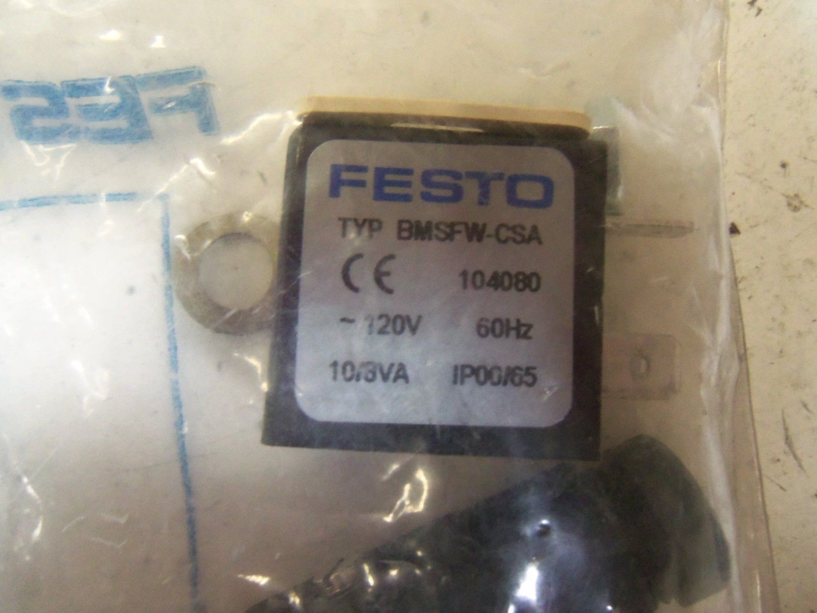 FESTO BMSFW-CSA VALVE PLUG CONNECTOR 120V *NEW IN FACTORY BAG*