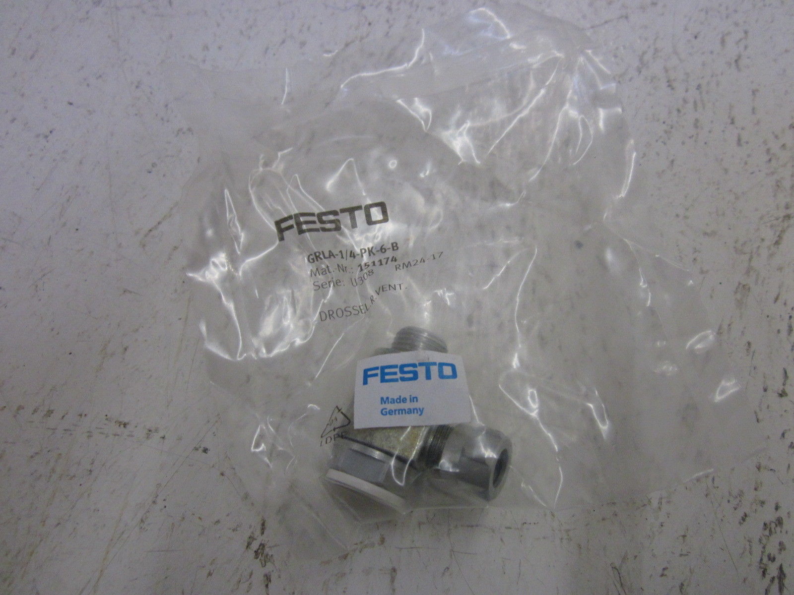 FESTO GRLA-1/4-PK-6-B * NEW IN A FACTORY BAG *
