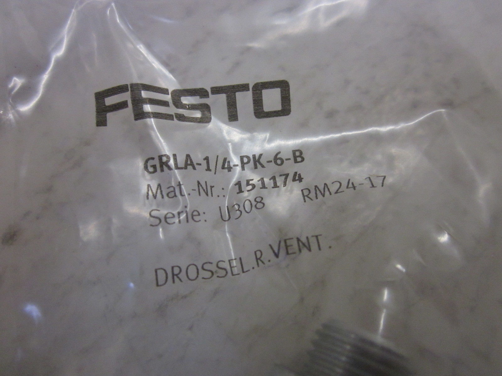 FESTO GRLA-1/4-PK-6-B * NEW IN A FACTORY BAG *