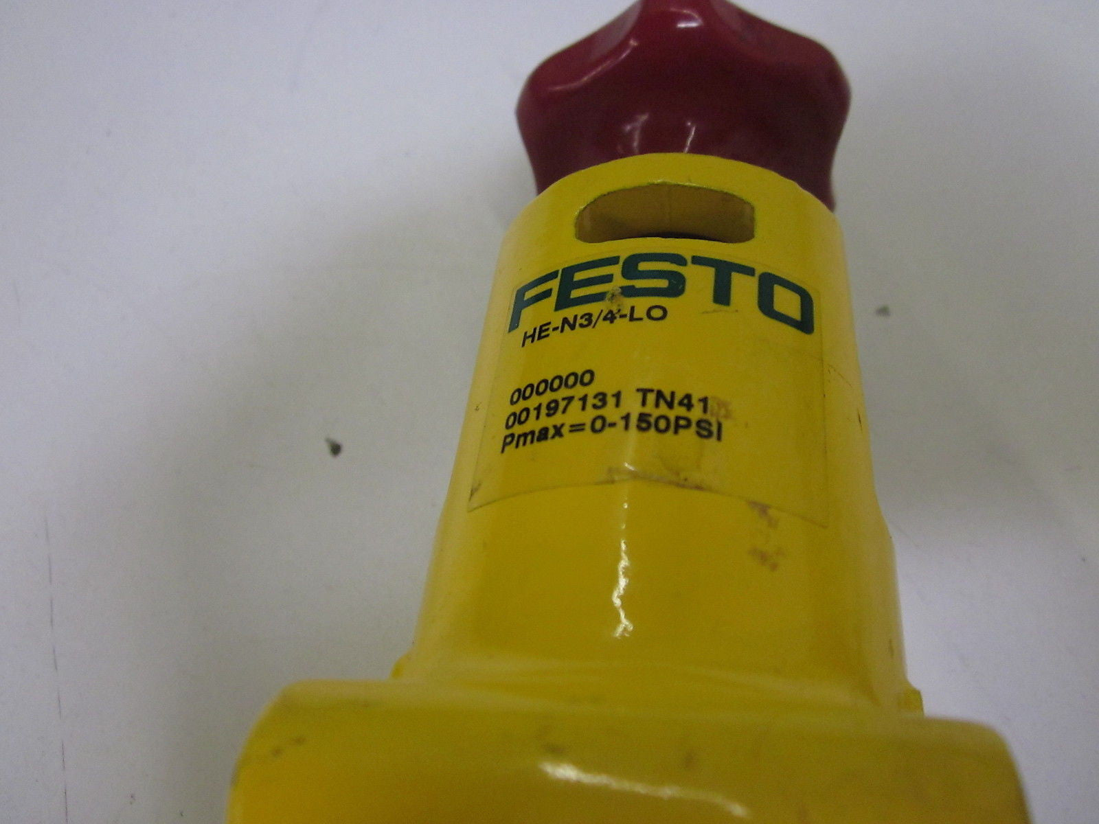FESTO HE-N3/4-LO PNEUMATIC SHUT-OFF VALVE *USED*