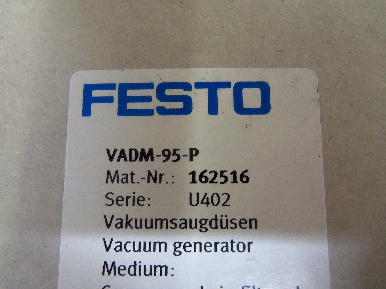 FESTO VADM-95-P *NEW IN BOX*