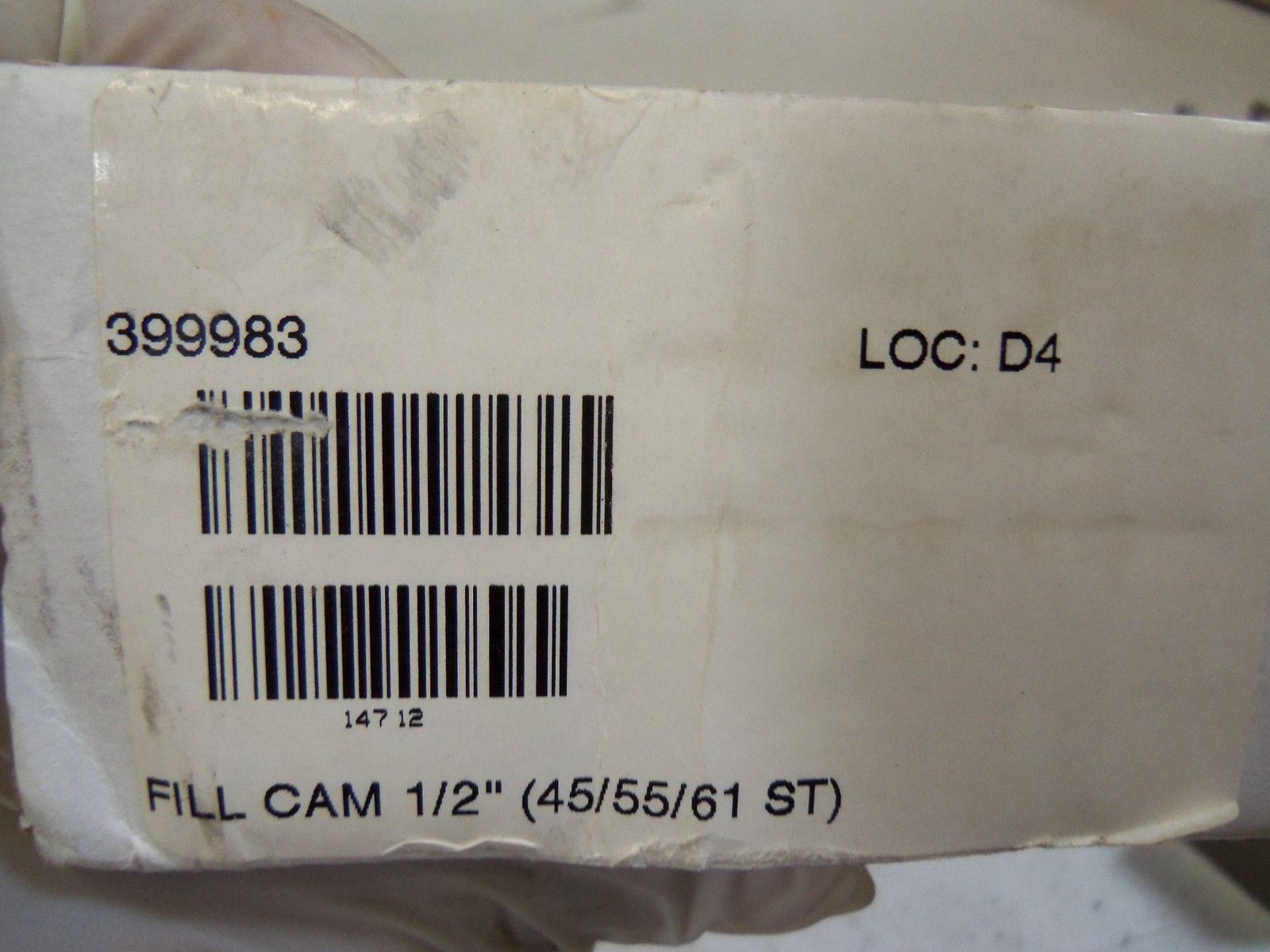 FILL CAM 1/2" 399983 *NEW IN BOX*